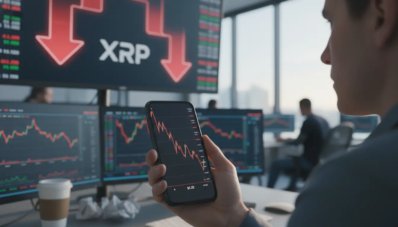 XRP daalt tot $1.32 terwijl verkopers de uitstromen van handelsplatformen domineren